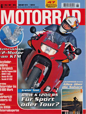 ? MOTORRAD #6 vom 1.03.1997 - BMW K1200 RS, Honda VTR1000F, Einzylinder-Enduros
