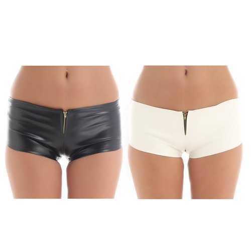 Damen glänzend hotpants booty - glänzend,