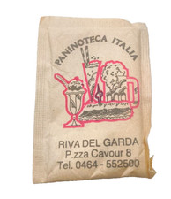 Caffe Gelateria Maroni Zuckerpäckchen für Sammler Andenken ungeöffnet Werbung