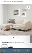 IKEA Beige Fabric Sofa in good