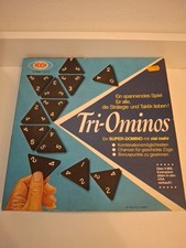 Tri-Ominos Spiel Arxon 1968 Vollständig Triominos Alte Ausgabe Vintage Domino