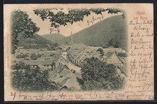 Ansichtskarte Ilfeld am Harz, Ortsansicht von Süden, Kirche, Fachwerkhäuser 190 