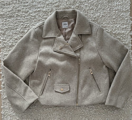 Zara jacke beige s - jacke, gr.