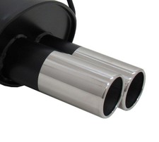NOVUS Sportauspuff Endschalldämpfer 2x76mm passend für BMW 3er E46 318d/320d