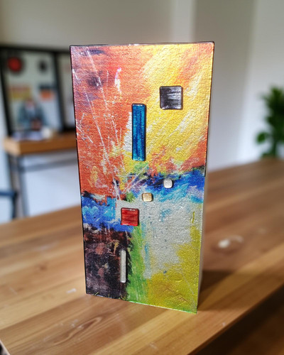 Bild glasbild abstrakt bunt - bild,