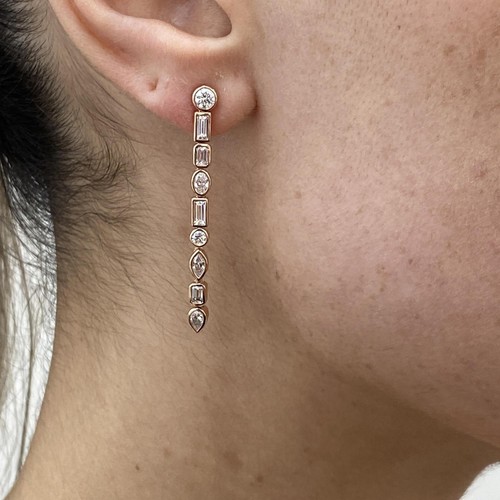 14k rotgold ohrhänger 8ct - 14k,