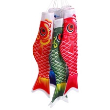  5 Pcs Japanischer Fisch Fahne Karpfen Flagge Koi-Flaggen Hängende Koi-Fische