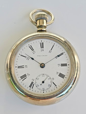 Große rare Waltham Taschenuhr mit Initialien FWS Pocket watch - Spz-5