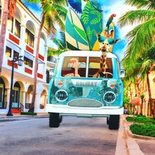 Jersey Panel mit VW-Bus Bulli