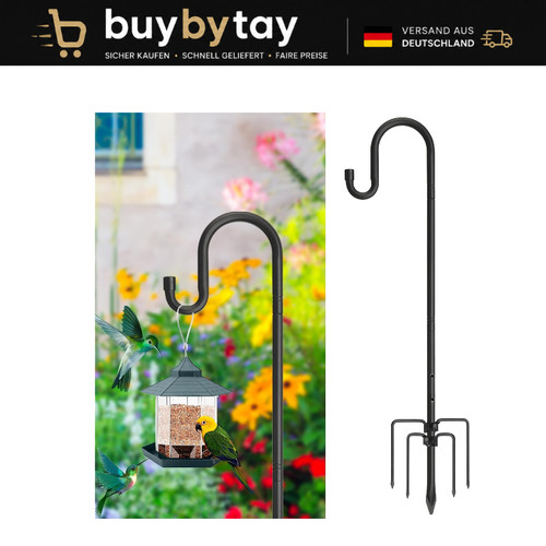 Schäferhaken schwarz 195cm - schwarz,