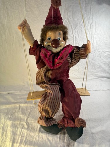 Vintage clown puppe marionette - vintage,