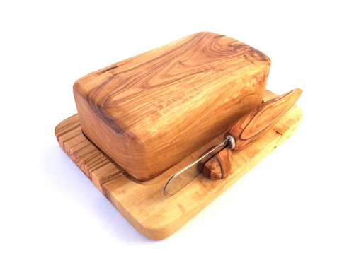 Butterdose mit buttermesser - butterdose,
