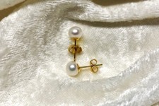 Ohrstecker Perle / Silber 18kt vergoldet o. rhodiniert / ungetragen!