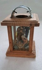 Kleine 11 cm Holz Laterne