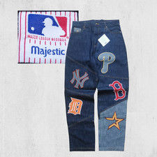 Majestic MLB Jeans Patchwork