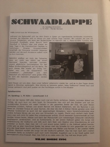 Fanzine ultras flyer - fanzine,