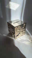 Vintage versilberte Spardose |Alphabet Block Bank | Selandia Designs Silverplate
