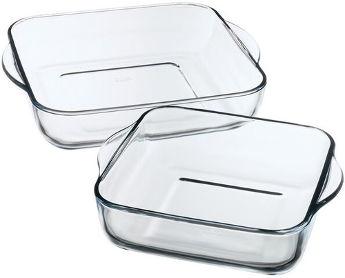 Auflaufformen set glas eckig - set,