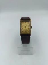 Lebo Herrenarmbanduhr Gold Rechteckig Quartz Vintage