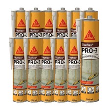 12x Sikaflex PRO 3 Polyurethan PU Bodenfugen Dichtstoff 300ml versch. Farben
