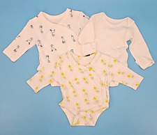 3x Langarm Body für Mädchen Jungen in Gr. 50/56 (0-2 M)    100% Baumwolle