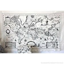 Weltkarte Leinenstoff -