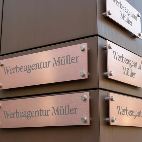 Rose aluminium geschliffen - rose,