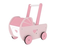 Holz Puppenwagen Rosa