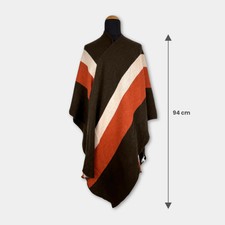 Strickponcho Damen Vero Moda  OneSize Braun, weiß, orange toller Zustand