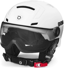 Briko Skihelm Snowboardhelm Stromboli Visor Visier Photo weiß  Gr. 53-55