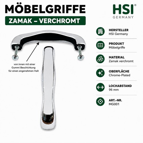 Möbelgriff zamak - möbelgriff, 96