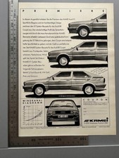 Kamei Audi Coupe Quattro Tuning Original Vintage Werbung 1983 Reklame advert
