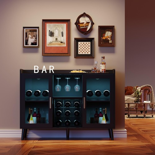 Weinregal schrank mit led - weinregal,