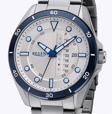 Regent Steel DAY-DATE BA632 Seiko-Werk Herrenuhr 44 mm - 10 ATM WR UVP 99,00 EUR