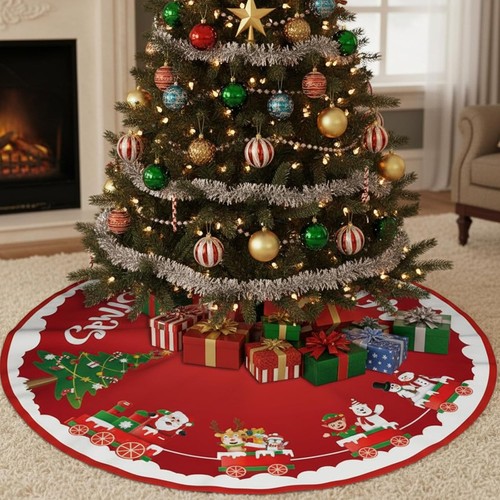 Weihnachtsbaumdecke 90cm rund - 90cm,