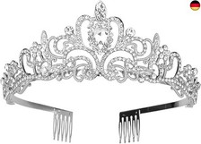 Hochzeit Tiara Krone Kristall Strass Braut Prinzessin Tiara mit Kamm für 