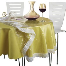 Peyer Tischdecke Glasklarfolie mit Spitze abwaschbar