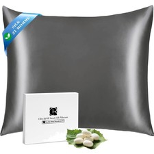 Seidenkissenbezug 80x80 aus Maulbeerseide Anthrazit Ravmix