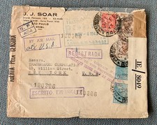 Brazil 1943 - used registered XXL cover to New York USA - Opened by Examiner