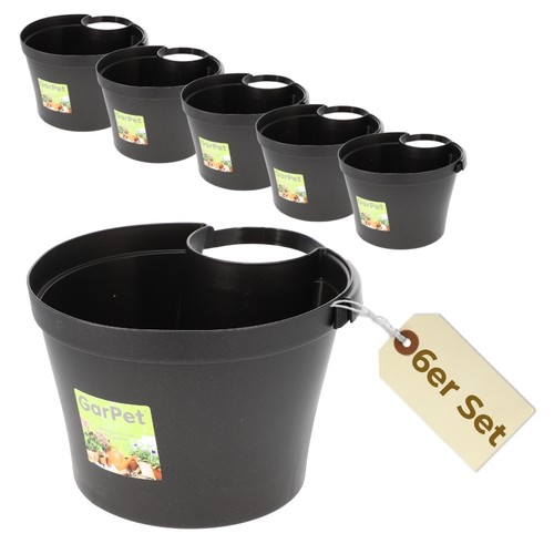 6er set fallrohr - set, blumentopf