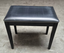 Klavierbank schwarz mit Notenfach Sitz Hocker Pianobank Kunstleder Klavierhocker