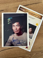 George Takei signed Autogramm original autograph Sulu Star Trek COA