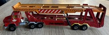 Majorette 21835 1:60 Autotransporter Rot Orange Scania 140 Super