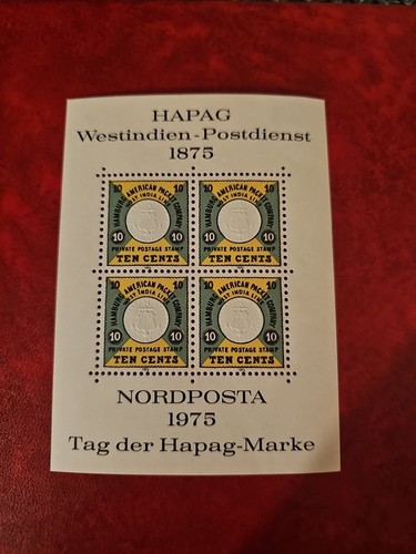 Hapag vignettenblock mit 4 - vignettenblock,