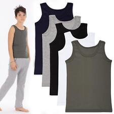 5 Jungen Unterhemden 100% Baumwolle Tank Top Kinder Unterwäsche Knaben Boy
