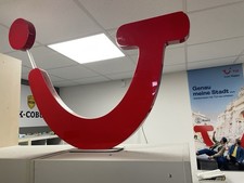 TUI Werbe- Leuchte Werbetafel LOGO Reisebüro Kunden Stopper Werbung TUI Reklame