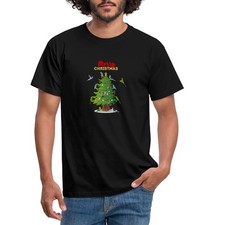 Merry Christmas Wellensittich Weihnachtsbaum Weihnachten Männer T-Shirt