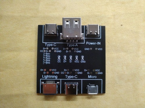 Usb data cable tester pcb - usb,