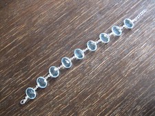 zauberhaftes Blautopas Armband 925er Silber NEU aquamarin Farbe 17,5 - 19,5 cm