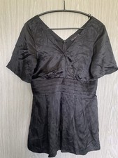 Seiden Bluse schwarz Gr. 38